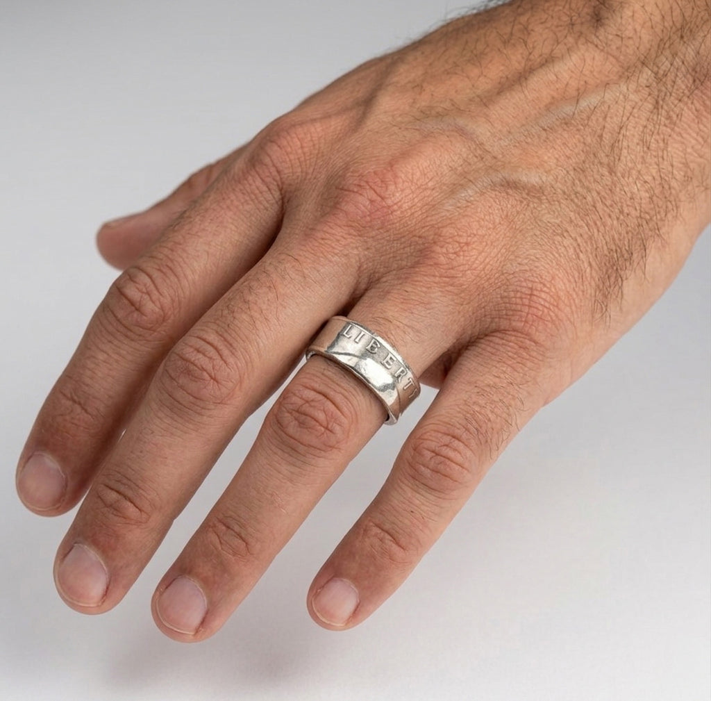 Silver Quarter Ring
